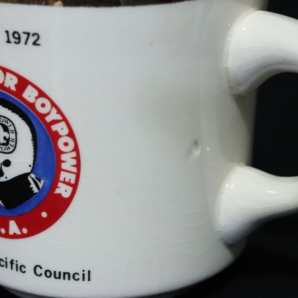 Boy Scouts VTG BSA Mug Touchdown for Boypower 1972 Columbia Pacific Council Cup - Picture 9 of 10